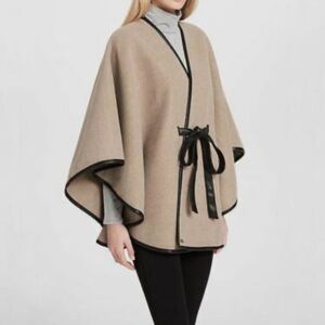 NWT Calvin Klein Women's Faux Wool Belted Cape